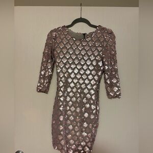 Santa Maria Sequin Midi Dress